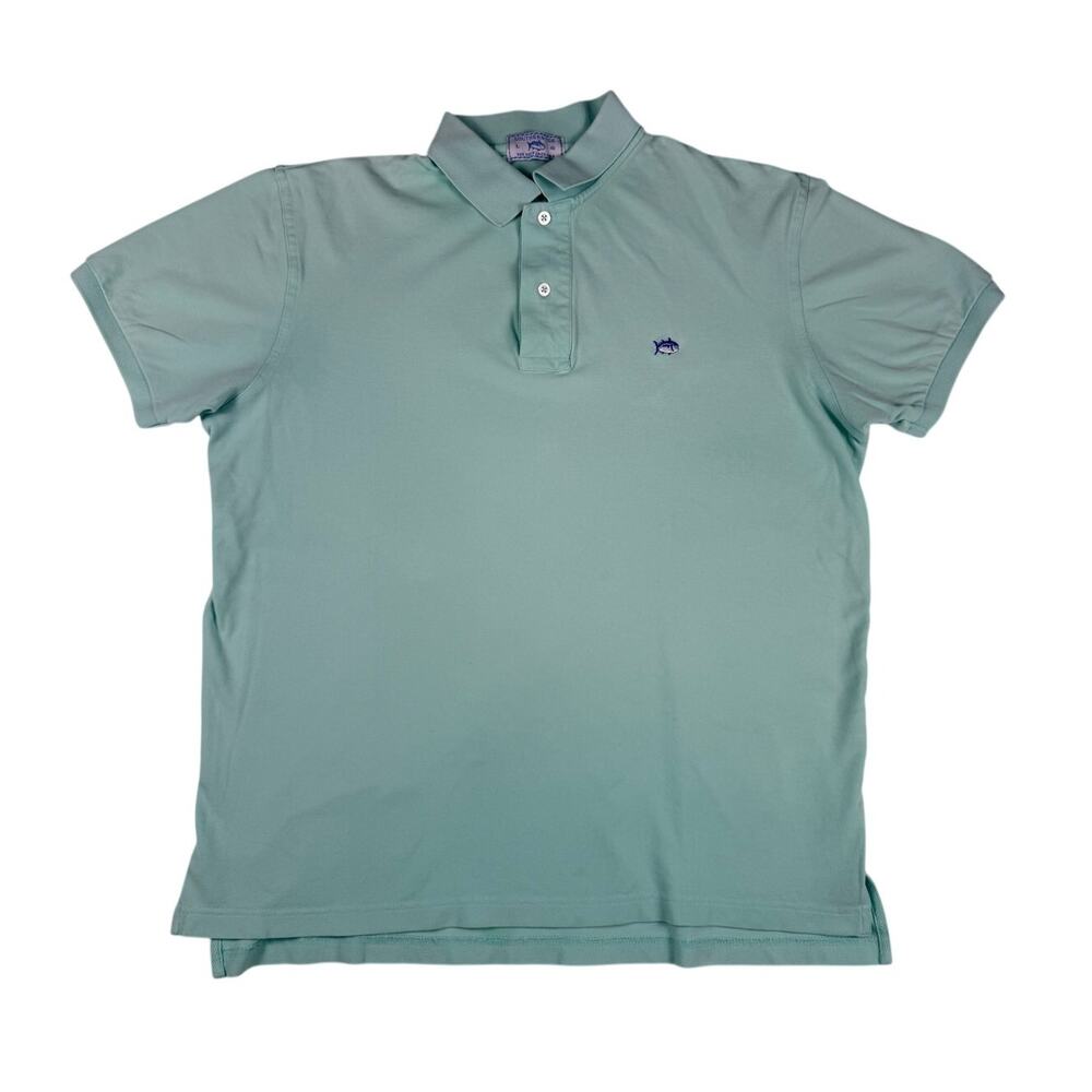 Southern Tide Men's Large Mint Green Skipjack Polo Shirt Short Sleeve Pique